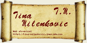 Tina Milenković vizit kartica